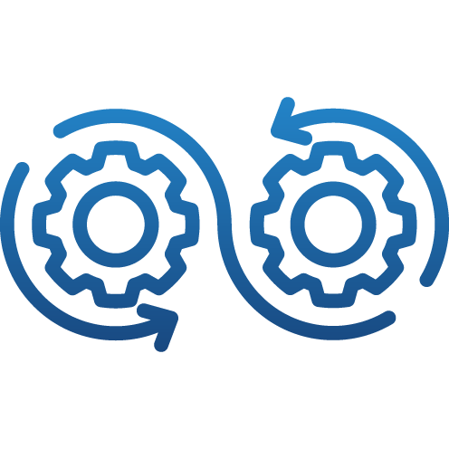 Icon of gears turning